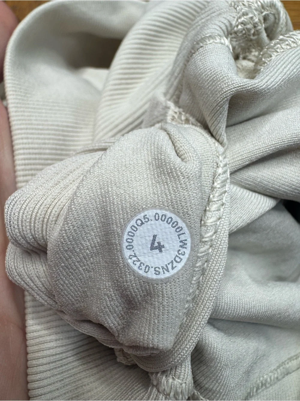 Lululemon Ebb to Street Long Sleeve Shirt Natural Ivory Size 4